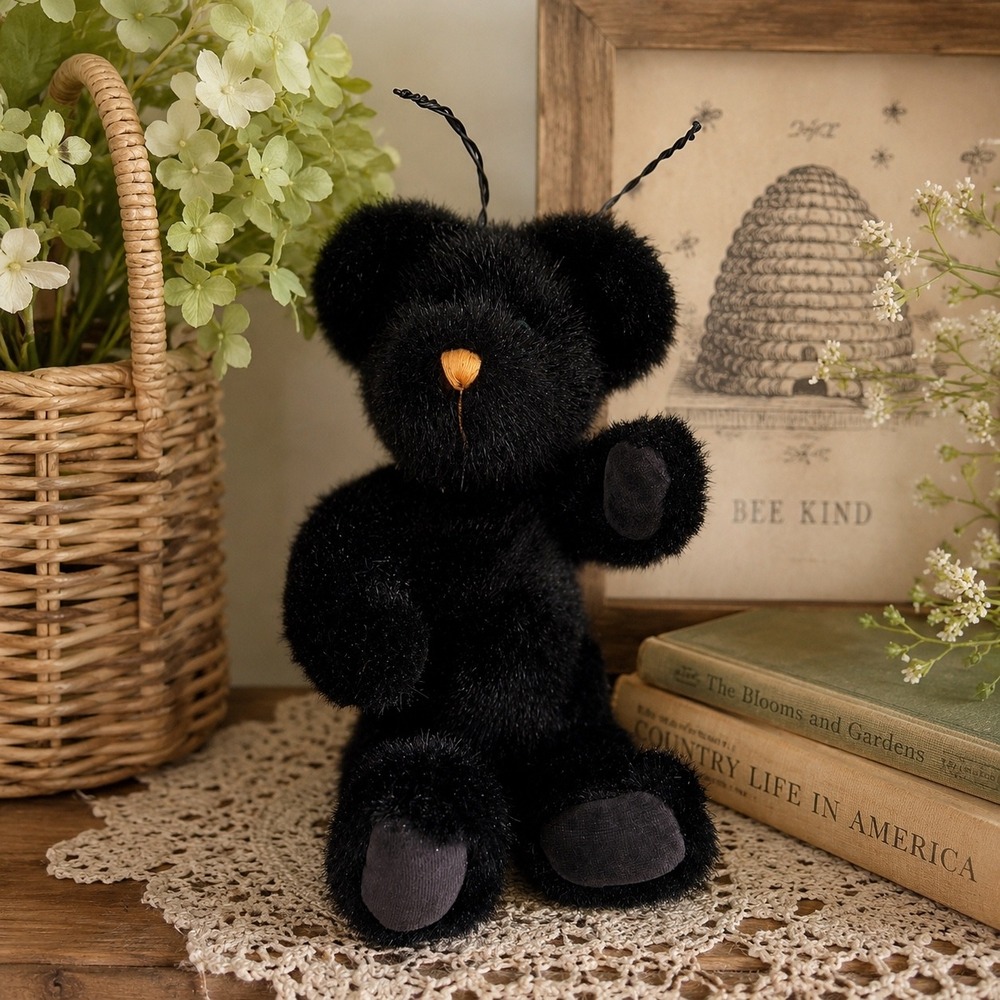 Boyds‎ Bears Bumblebee Plush Black Bear Antennae Vintage Stuffed Animal Toy